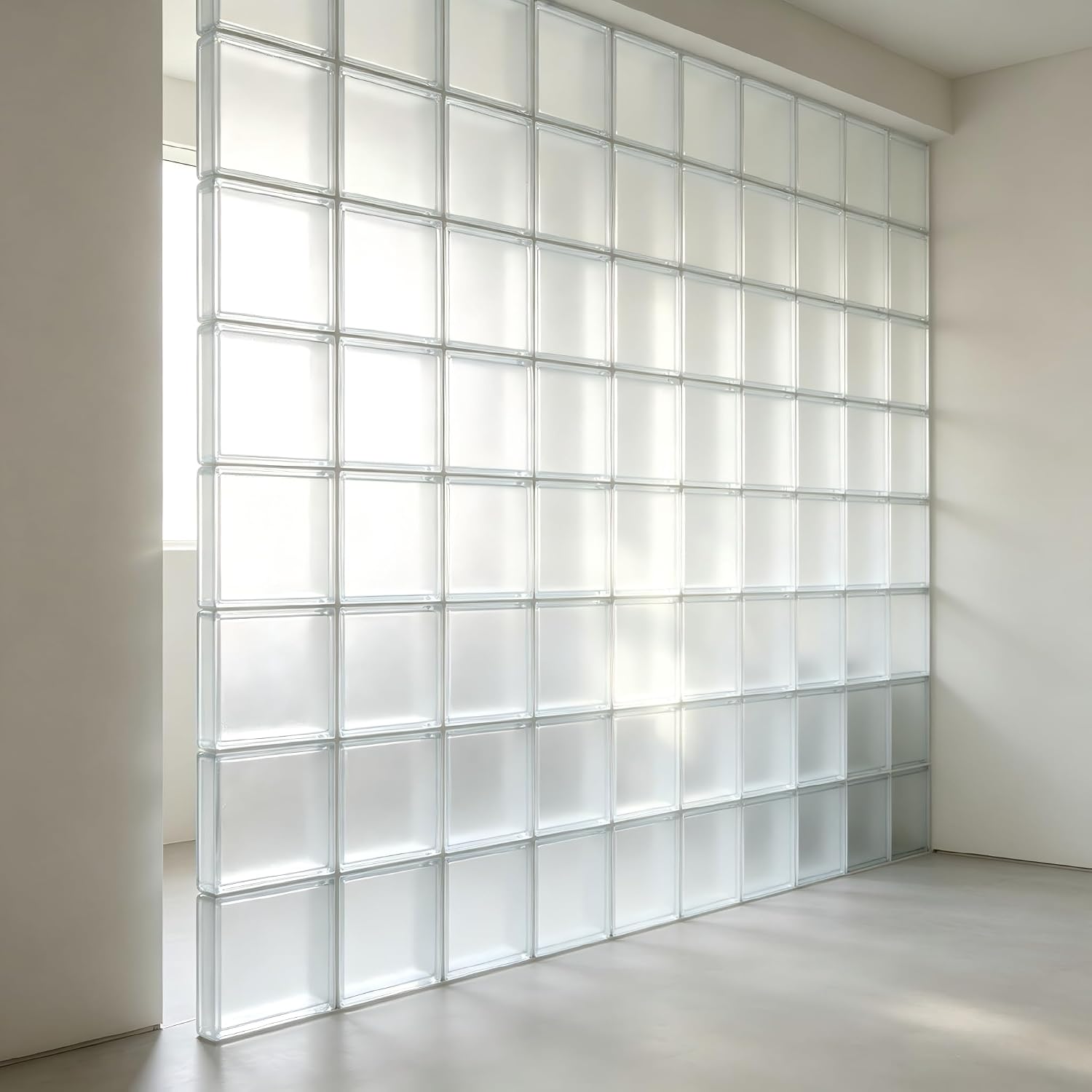 4 Pack-7.48"x7.48"x3.54"Frosted Visual Orange Peel Patterned Glass Brick - Used in Building Fields Such as Restaurant partitions,bathrooms,as Well as for DIY Lighting fixtures etc