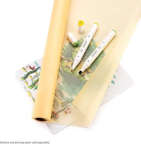 Miniatura 21 de Bee Paper Rollo de papel para dibujos y bocetos, color amarillo. Blanco