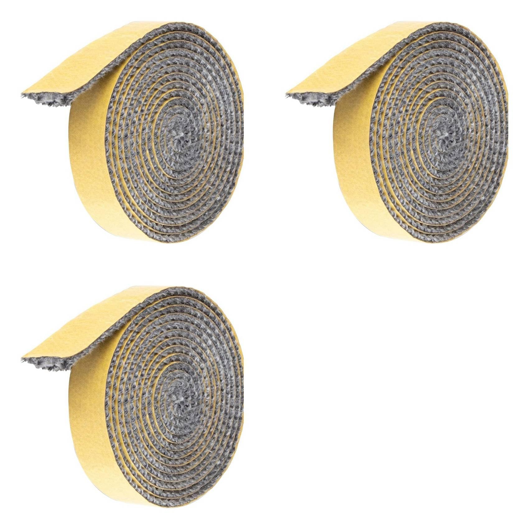 Aundhegrtt 3X High Temperature 2M Fibreglass Rope Wood Stove Door Seal Gasket Fireplace Seal Rope Wood Stove Gasket,3mmx10mmx2m