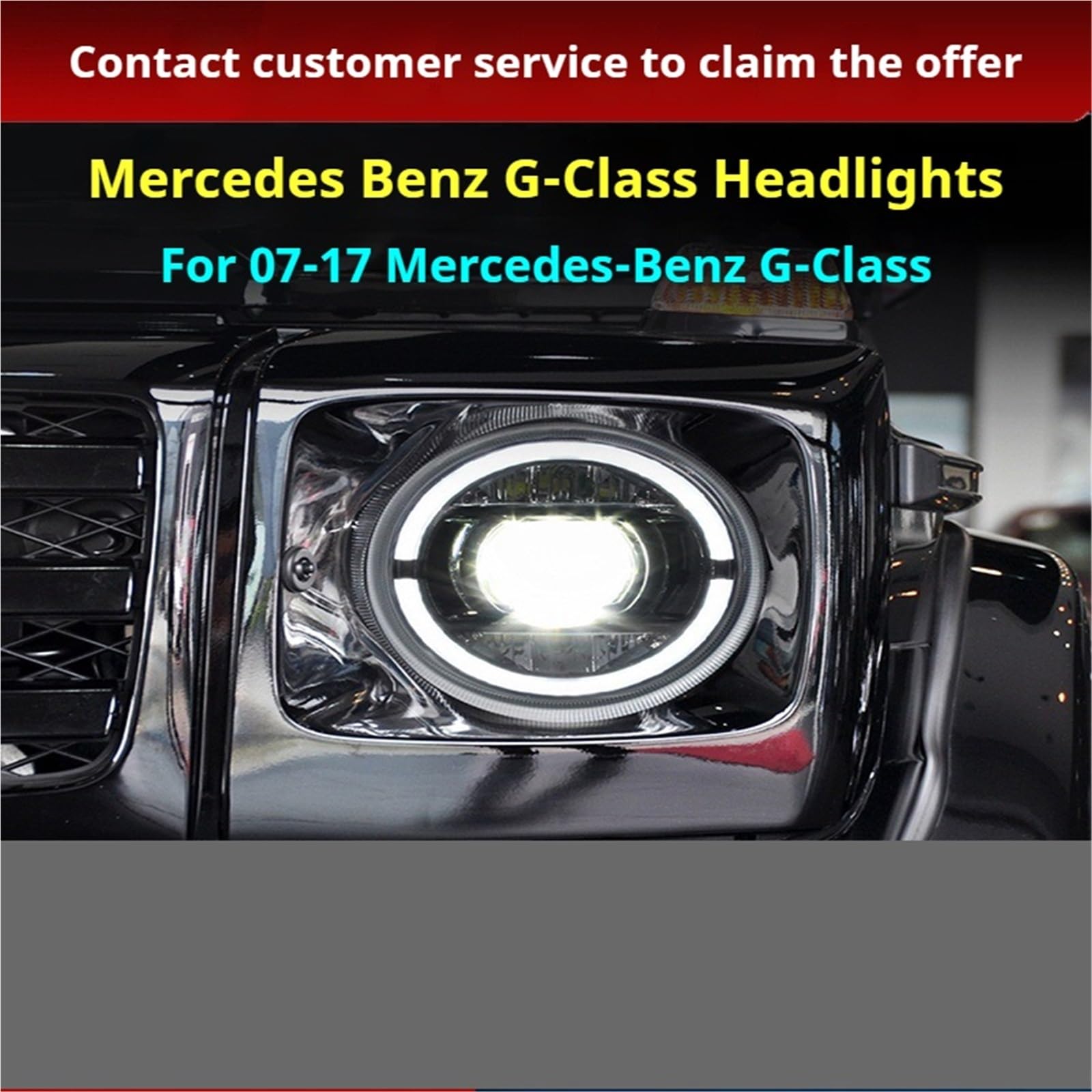 Zestaw reflektorów Head Lamp Do klasy G 2007-2017 W463 G350 G500 G55 G63 animacja DRL światła sygnalizacyjne reflektory samochodowe(Black)