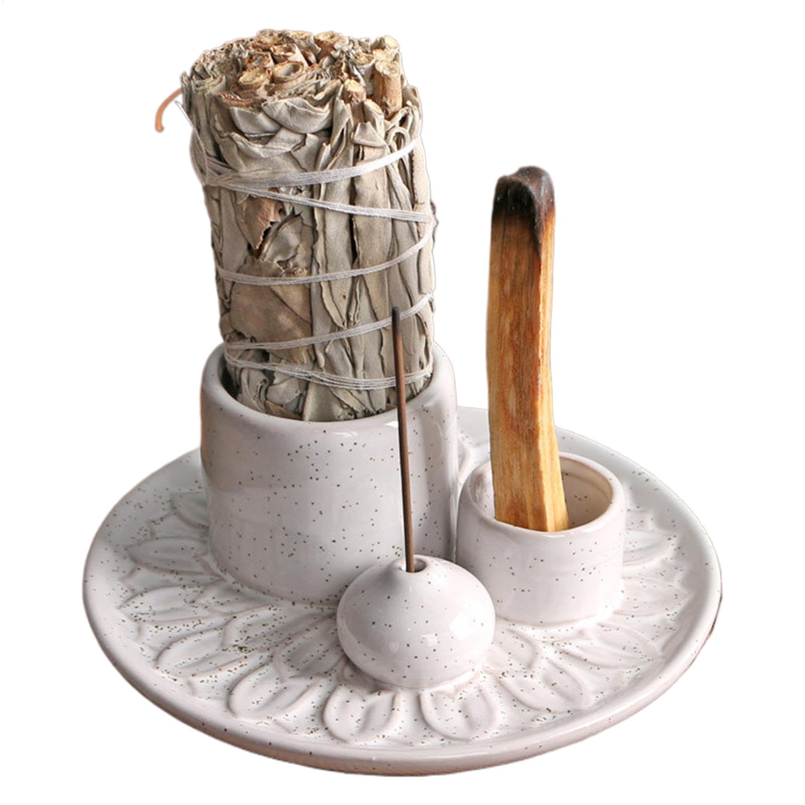 Brûleur d'encens pour la maison en céramique porte-bougie de bureau