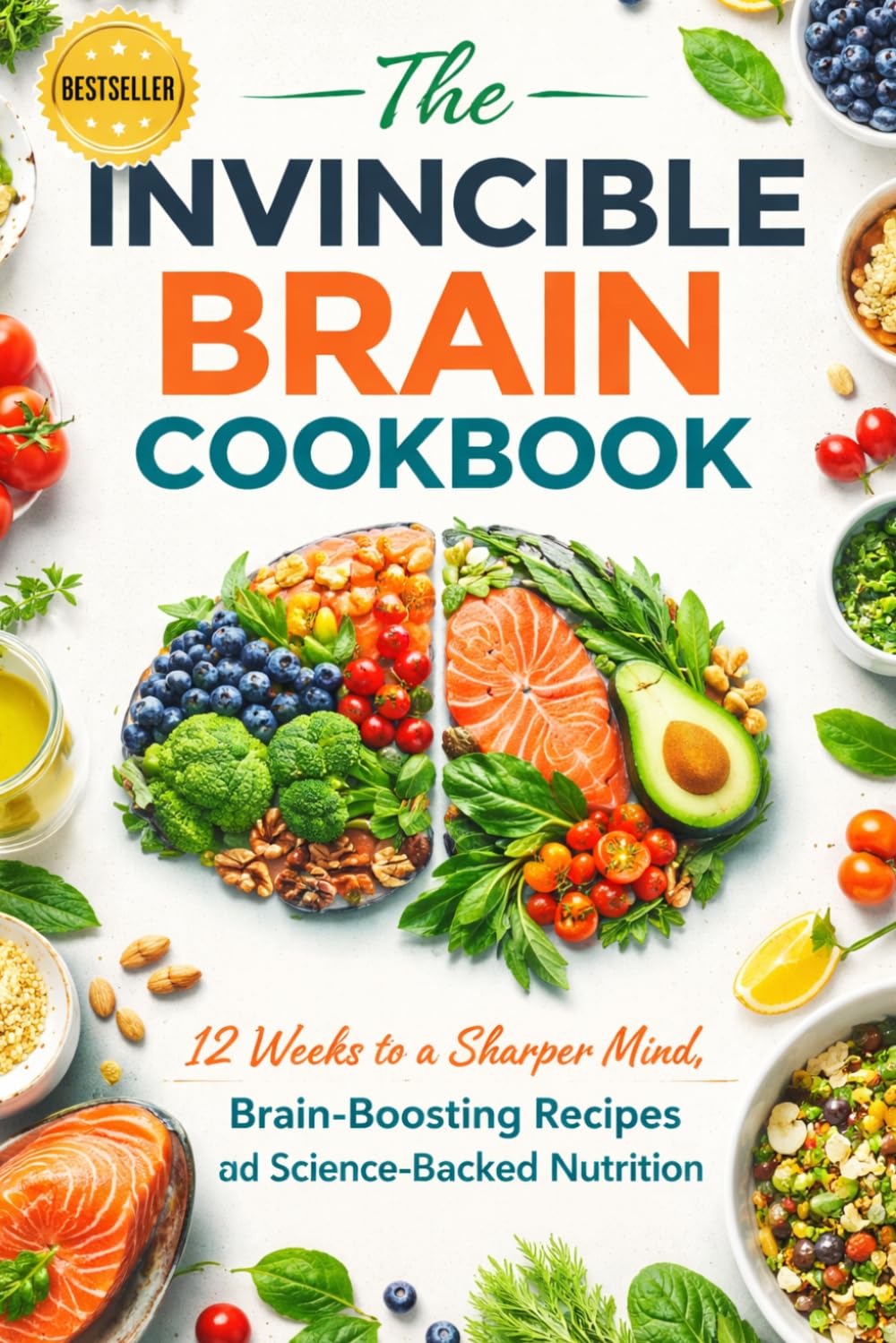 The Invincible Brain Cookbook: 12 Weeks to a Sharper Mind, Brain-Boosting Recipes and Science-Backed Nutrition for Adults Seeking Memory, Focus, and Lifelong Cognitive Power