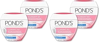 POND'S Clarant B3 Dark Spot Correcting Cream – Daily Moisturizer for Dry Skin – Moisturizing Face Cream with Vitamins B3 & C-– Dermatologist Tested,7 oz,(Pack of 4)