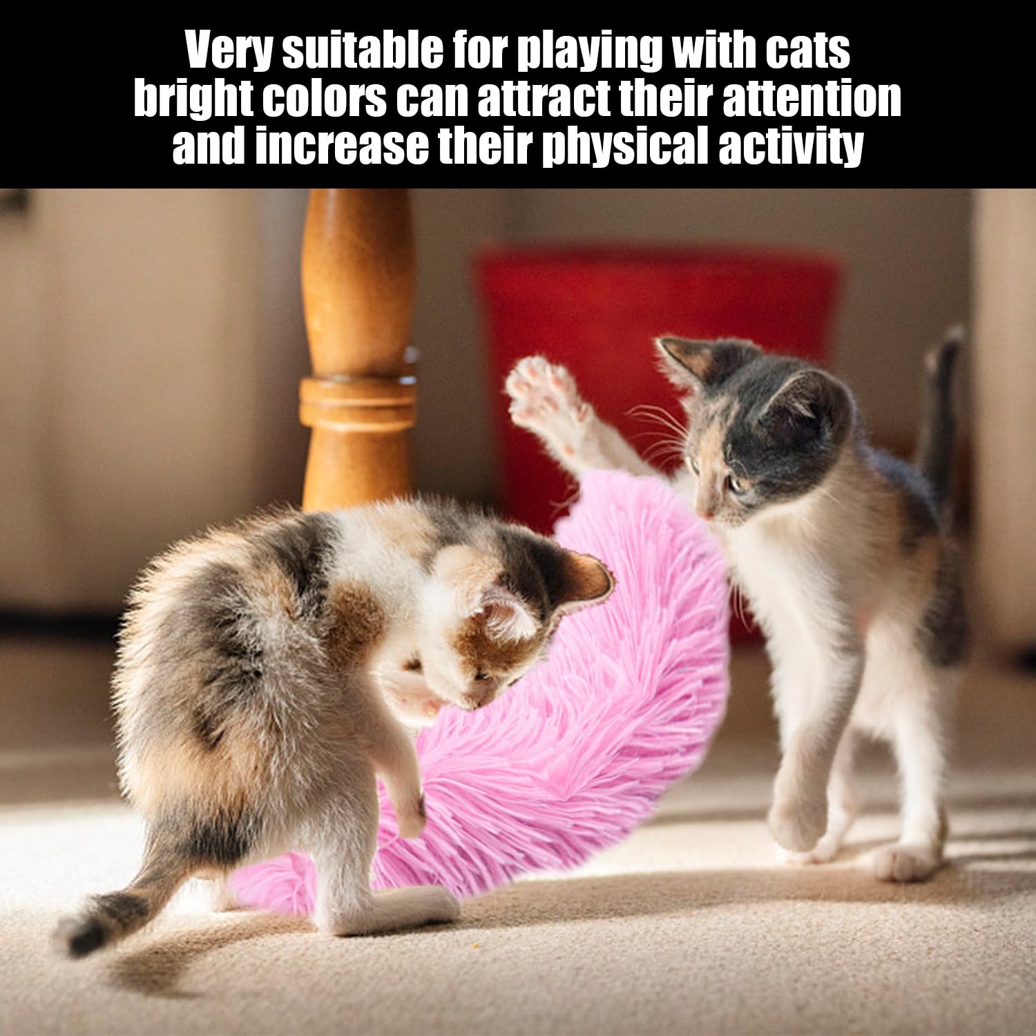 XMNIVATE 3 Pieces Of Cat Plush Toys, 1 Piece Of Funny Cat Rope, Pet Interactive Toys - Image 4