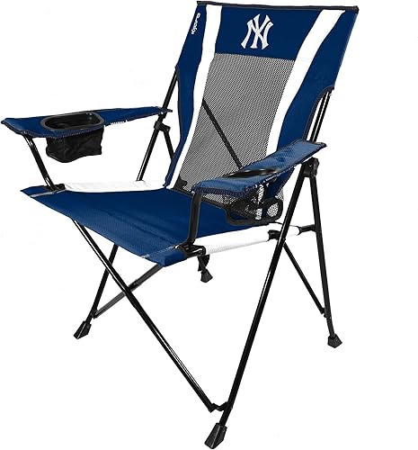 Miniatura 3 de Kijaro Silla plegable para ventilador deportivo, 26 pulgadas de largo x 35.5 pulgadas de ancho x 37 pulgadas de alto, New York Yankees