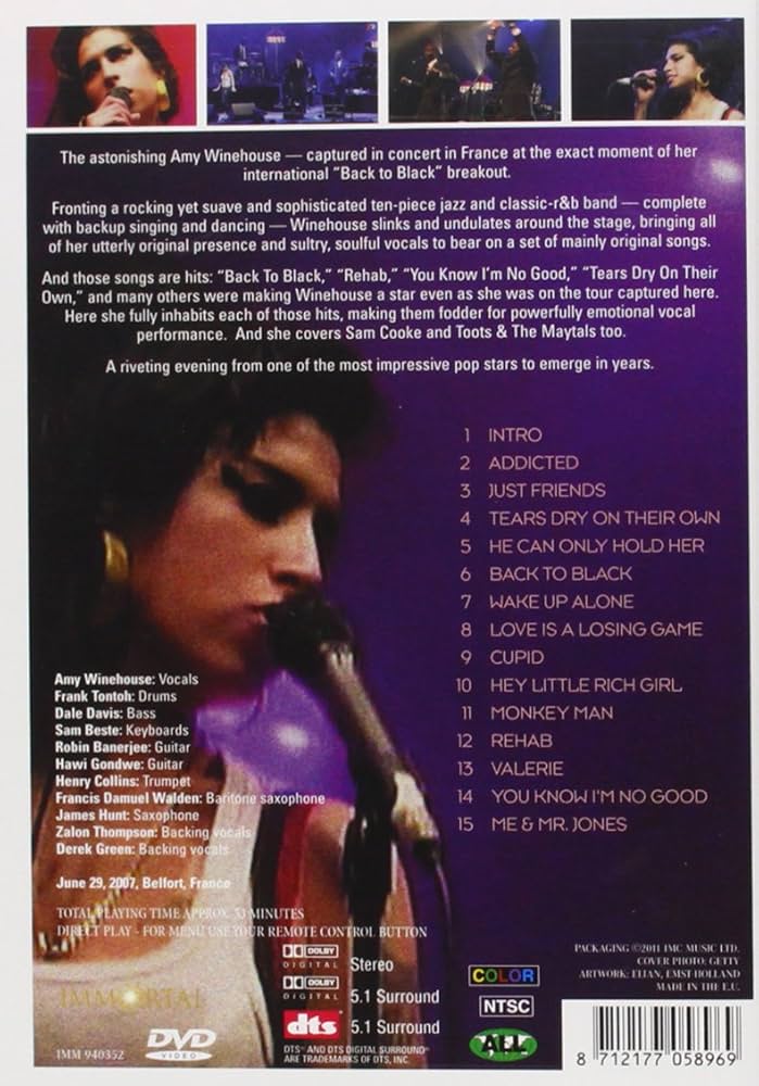 【激レア廃盤DVD】　Amy Winehouse In Concert 2007 Amazon.co.jp: Amy Winehouse In Concert 2007 [DVD] [Import] : Amy
