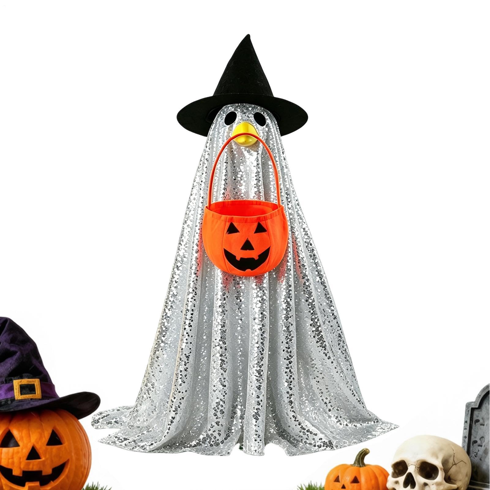 Disfraz de ganso fantasma para alegrar tu porche y sorprender a los vecinos este Halloween