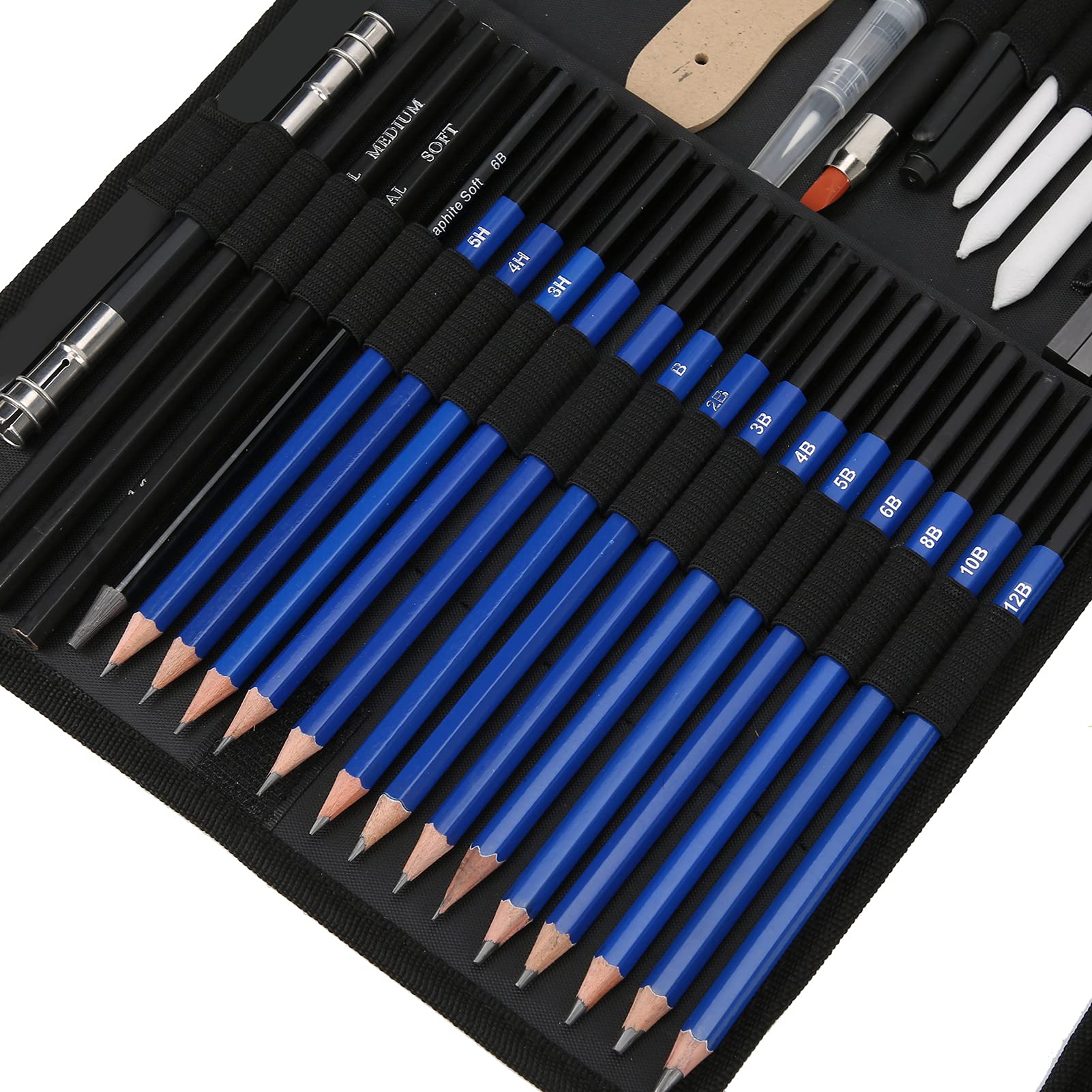 Buntstifte-Set mit 40 Farben, professioneller Skizzenstift-Anzug für Künstler, lebendiger, öliger Buntstift mit weichem Kern für sanftes Zeichnen, inklusive 18 Bleistiften und