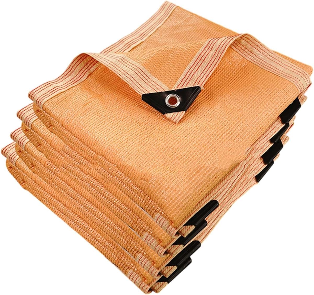 Voile d'ombrage haute densité beige 85% à œillets pour une fraîcheur optimale sur la terrasse