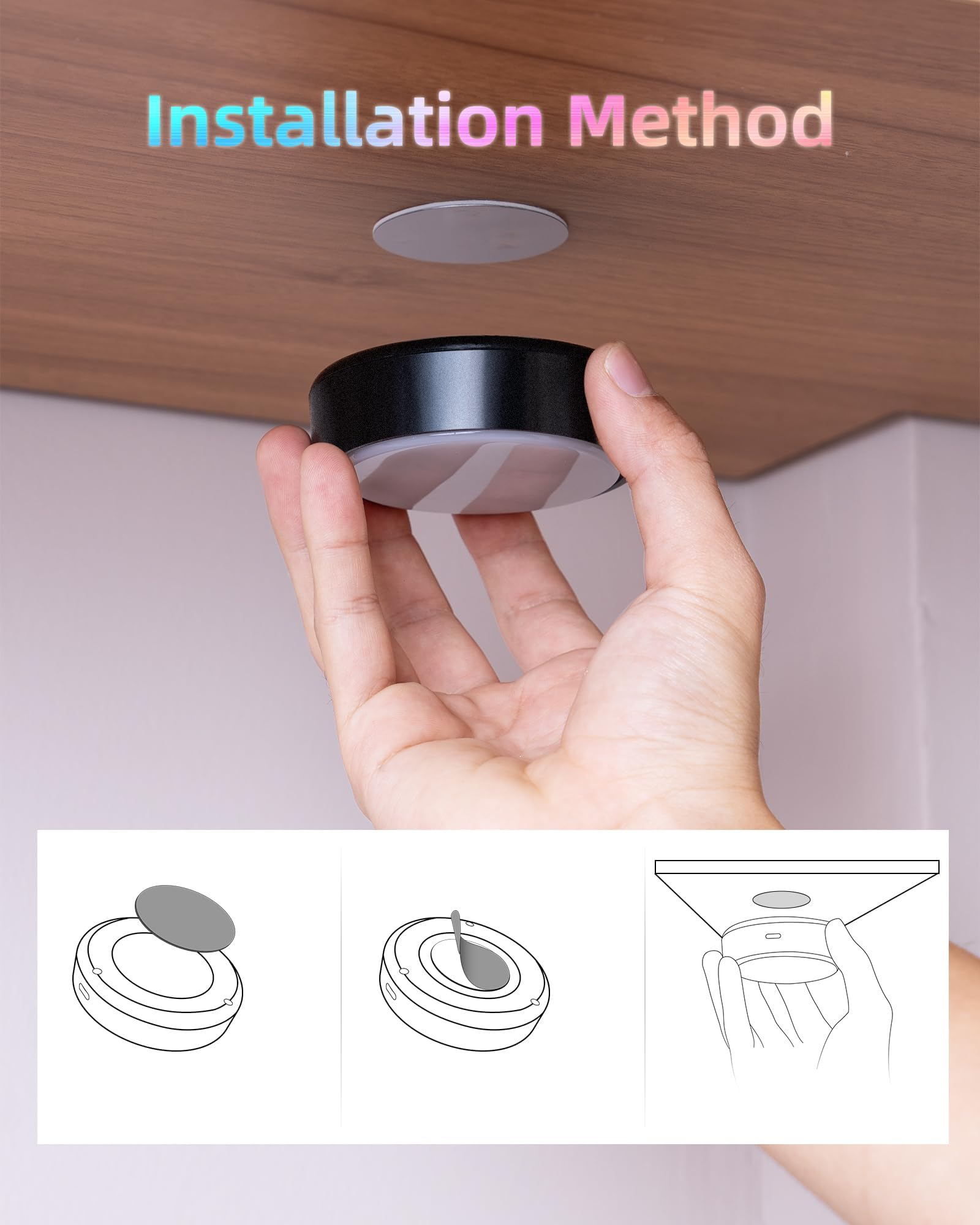 Luce LED Sottopensile, 2000 mAh Ricaricabile Luce LED con Telecomando, RGB e 3000K/4500K/6000K Luce Sottopensile, Dimmerabili Magnetiche Luce Sottopensile per Armadio Cucina Corridoi Scale
