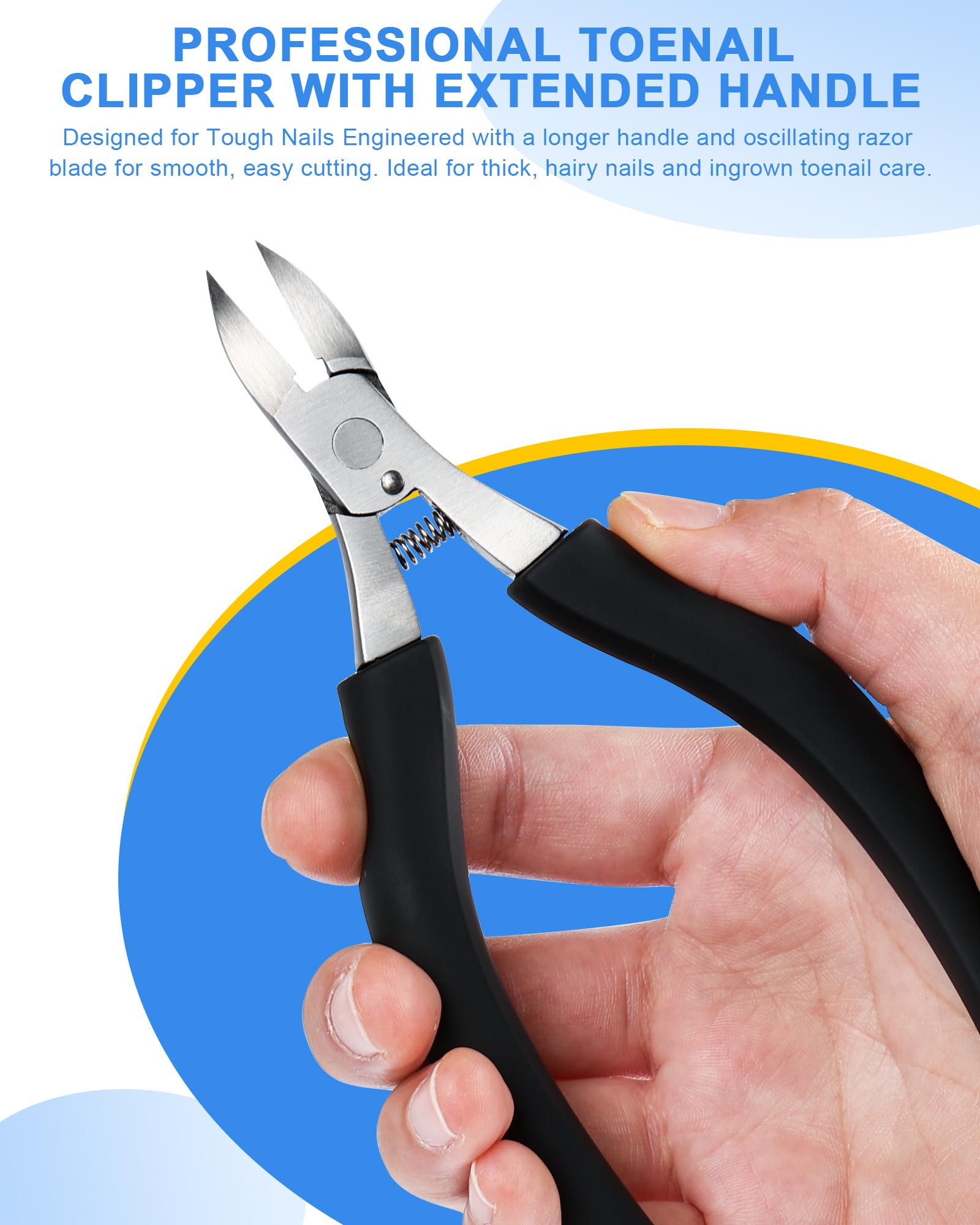 Pince à Ongles, Professionnel Pince de Precision, Acier Inoxydable Coupe Ongle, Poignée Antidérapante, Orteils Ciseaux Ongles de Pied, pour Ongles Incarnés ou Épai