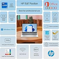 Vista 2 de HP Computadora portátil para estudiantes y empresas de 15.6 pulgadas Procesador Intel Core i7 Gráficos Intel Iris Xe 16 GB de RAM, SSD de 1 TB