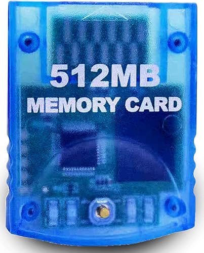 Mekela Tarjeta de memoria de 512 MB 8192 bloques compatible con Wii Gamecube Game Cube NGC GC azul