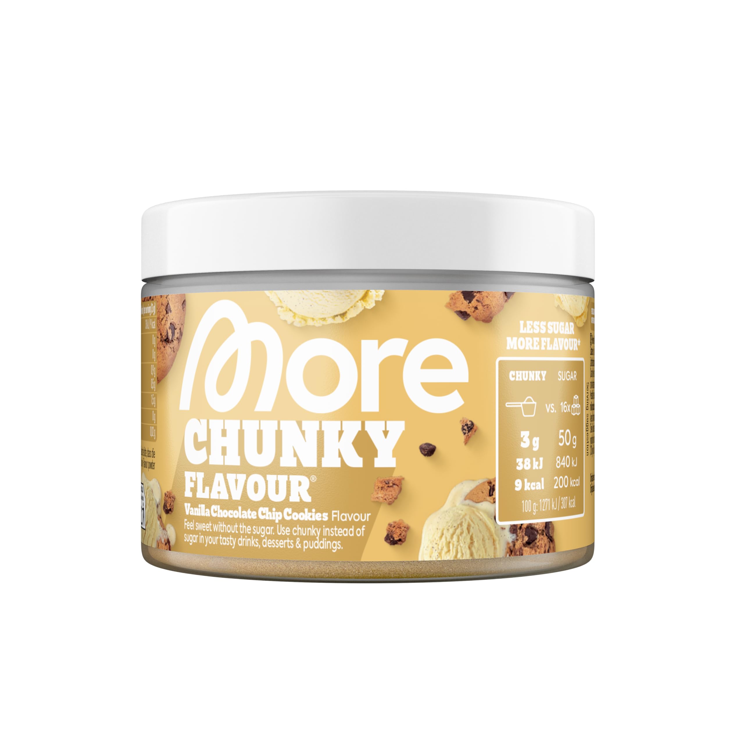 MORE Chunky Flavour, Vanilla Chocolate Chip Cookies, 150 g