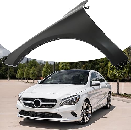 Miniatura 2 de munirater Guardabarros negro de acero imprimado delantero derecho reemplazo para 2014-2019 CLA250 CLA45 AMG 1178810201 MB1241148