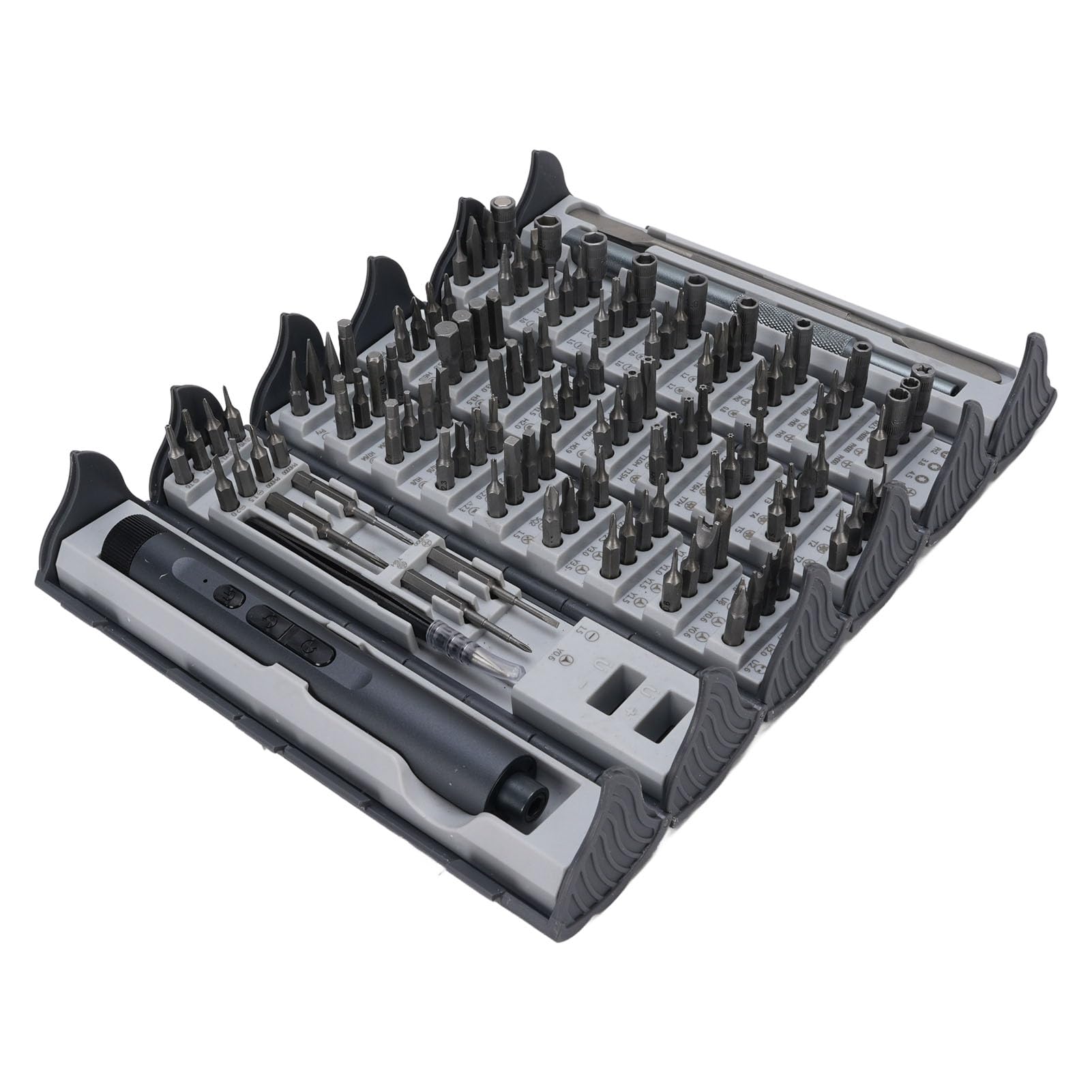 127-in-1-Elektroschraubendreher-Set, Akku-Schraubendreher-Reparaturset mit Kompaktem, Aufrollbarem Werkzeugkoffer, für Elektronik, Telefon, Kamera, Laptop, Spielekonsole, U