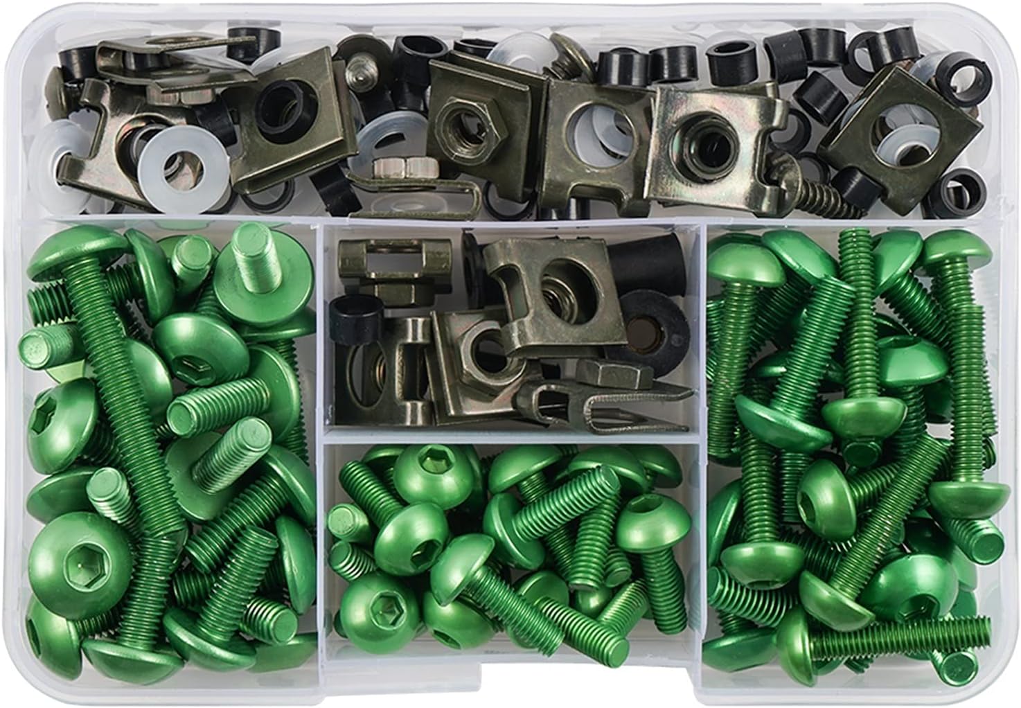 Wheel Lug Nut 177pcs Motorcycle Body Fairing Bolt for GSXR 600 1000 Bandit 1200 1250S V-Strom SV RG GS Katana 750 GSX TL 1000S Wheel Nut Caps (Color : Green)