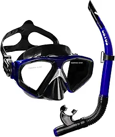 Kit de Mergulho Cetus New Parma Fun, Máscara e Snorkel, Azul