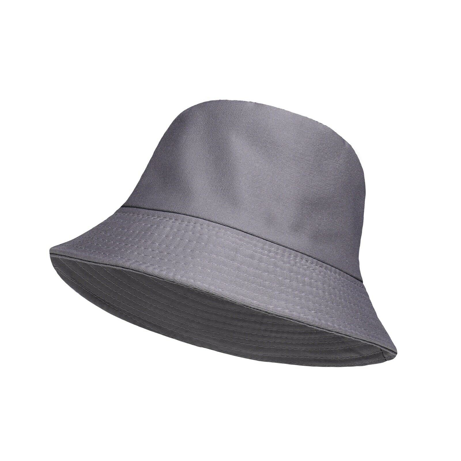 Mad Ink Unisex Fisherman Summer Festival Union Jack UK Flag Cotton Bucket Hat (One Size, Grey)