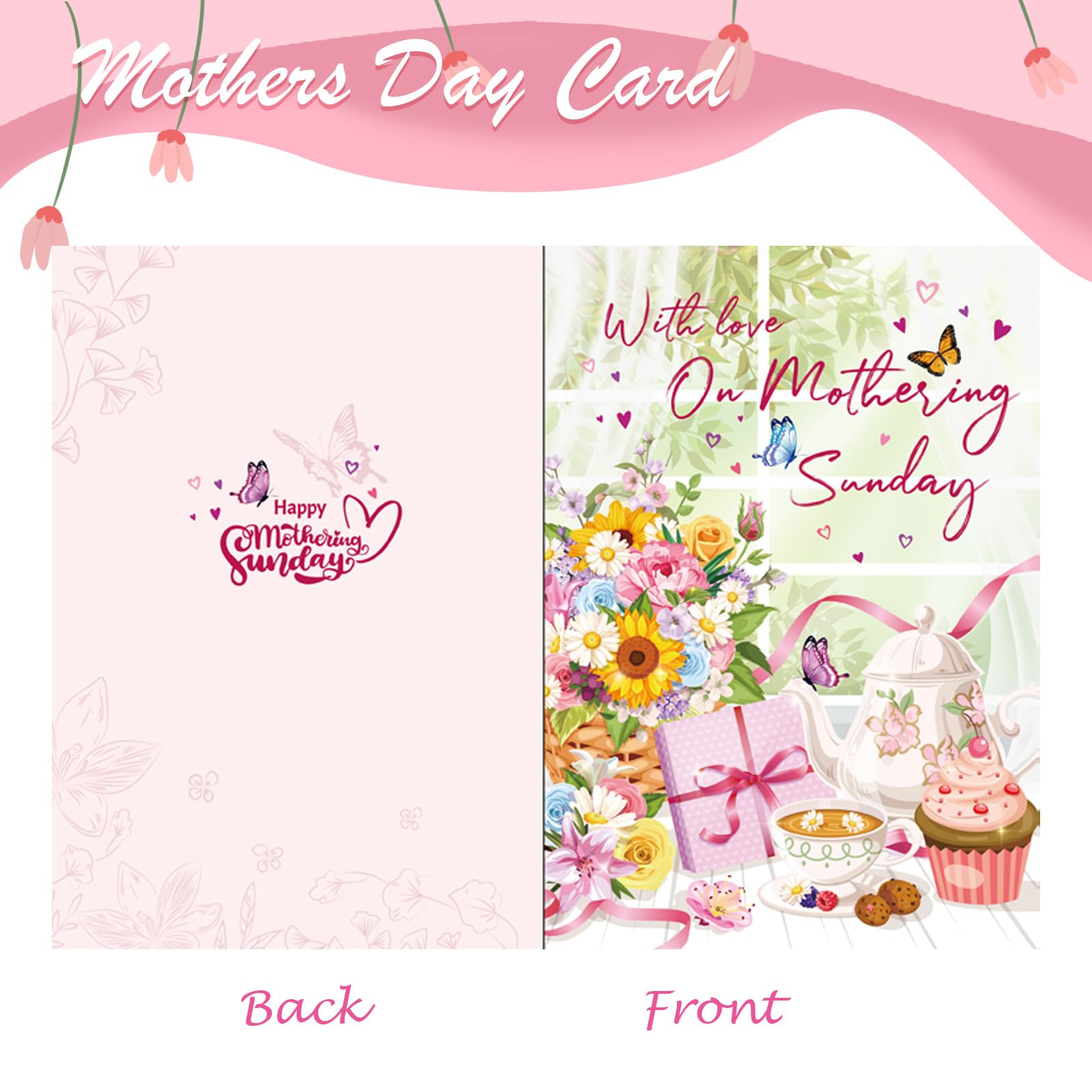 DPKOW Mother's Day Card & Keyring - Mothering Sunday Cards for Mum - Image 4