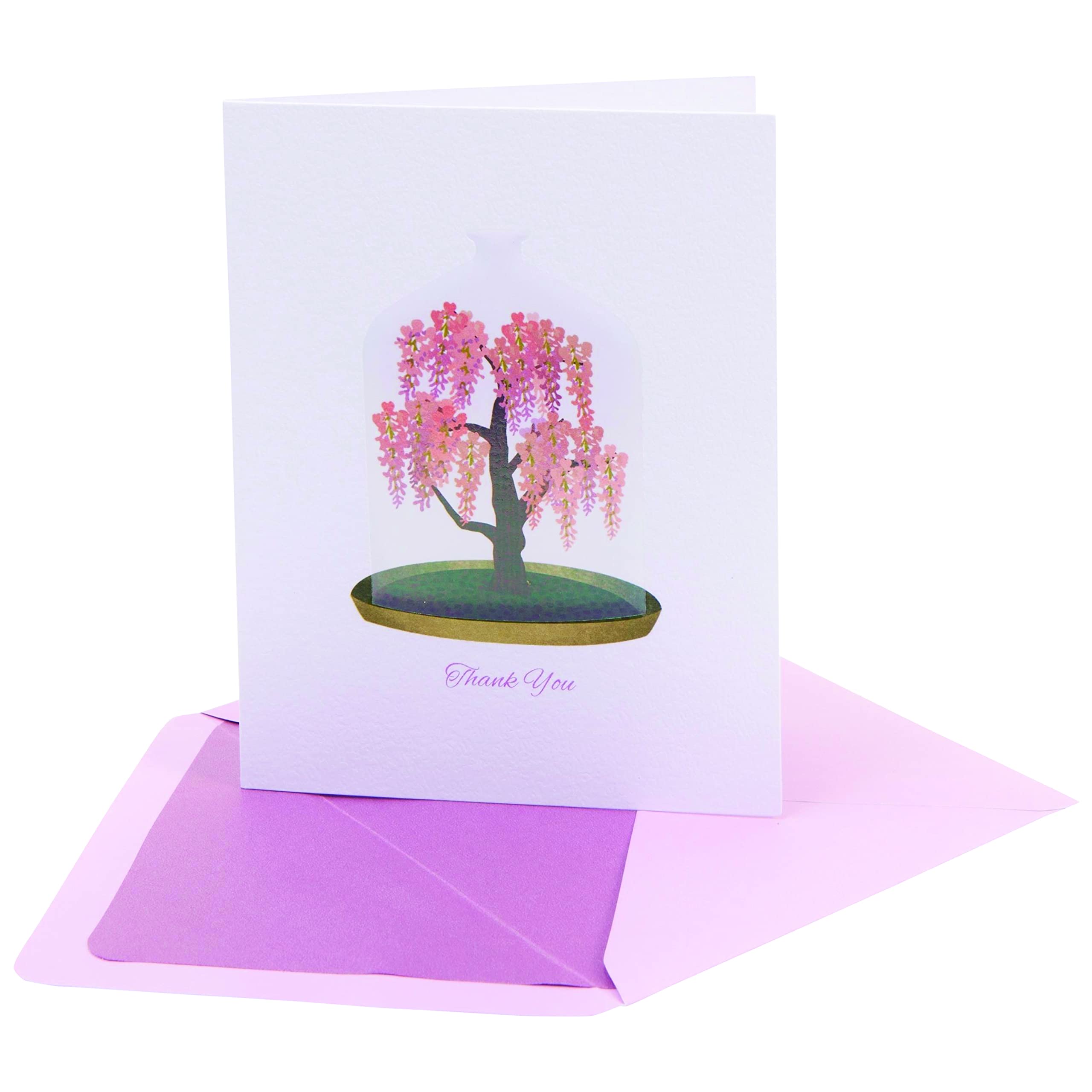 NIQUEA.D Plant Under Cloche Note Cards - Set Of 10 Blank Greeting Cards With Envelopes