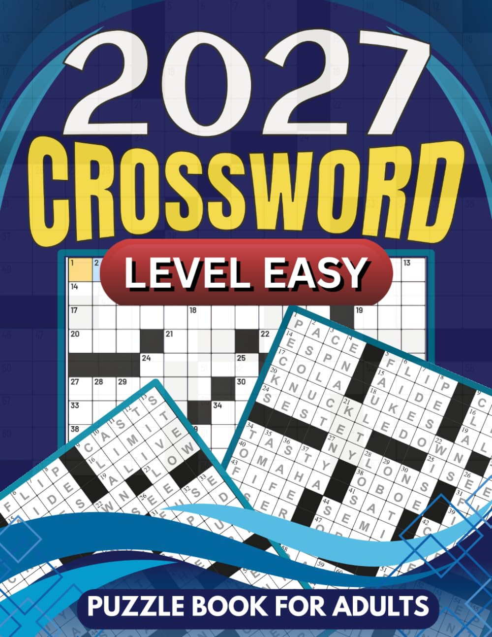 Large Print Easy Crossword Puzzle Book for Adults: Crossword Puzzles for Adults & Seniors – 90 Relaxing Puzzles with Answer Key, Beginner-Friendly Brain Games