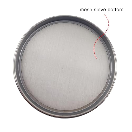 Miniatura 4 de LABALPHA Tamices de laboratorio de malla 800, tamiz de prueba #800, 4 pulgadas de diámetro, paño de alambre de acero inoxidable 304 (0.001in)