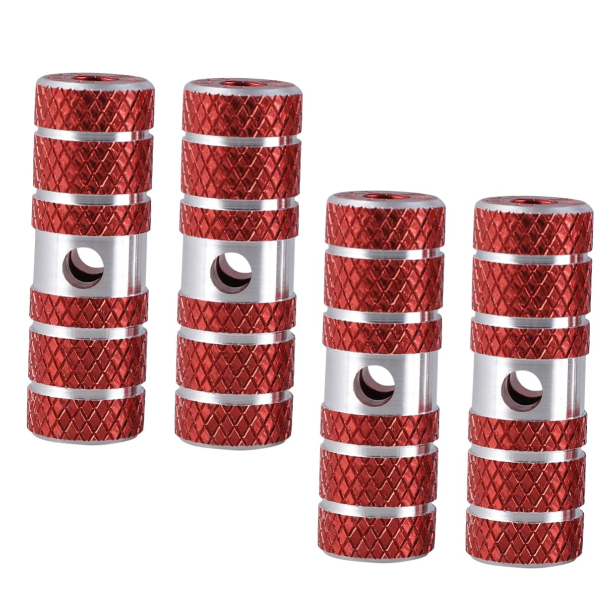 Anneome Bicycle Pegs Red Aluminum Alloy Cylinder Pedals Stunt Pegs for Mountain Bike Accessories