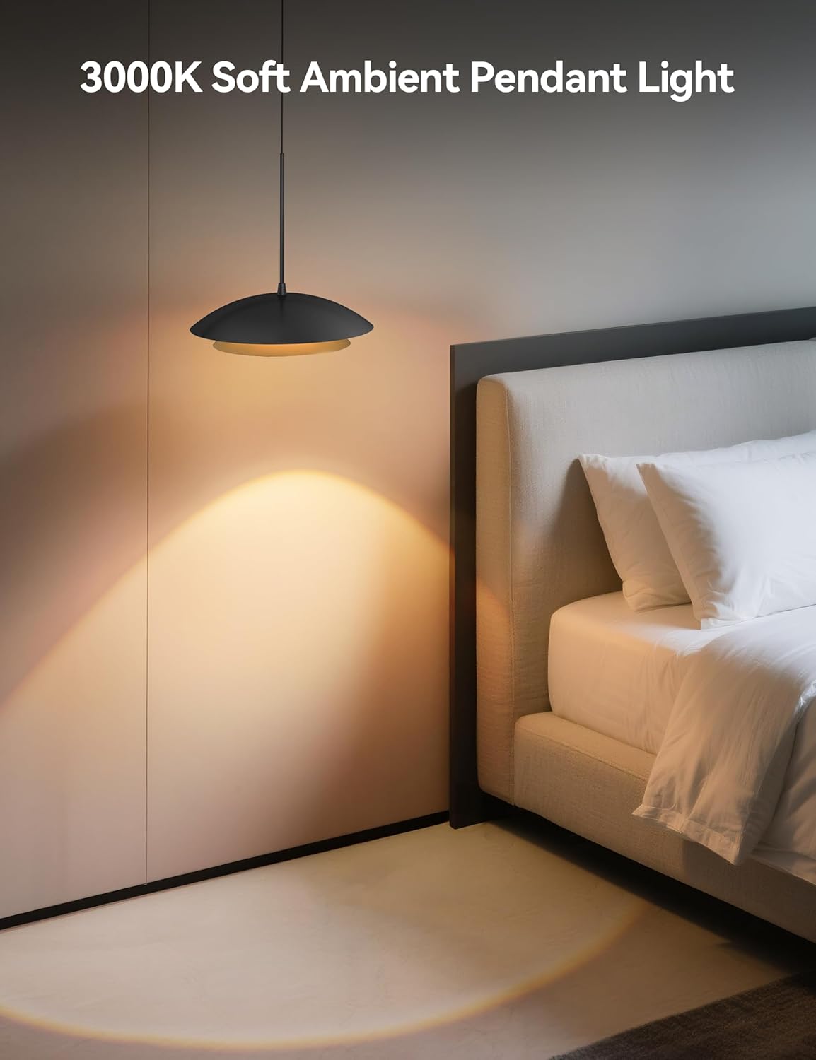 Tubicen Dome Pendant Light Black and Gold Modern Industrial Kitchen Island Pendant Lighting Bedroom Ceiling Hanging Focus Lights 12W LED Dimmable Art Deco Pendant Light 11in Dining Room Light Fixture