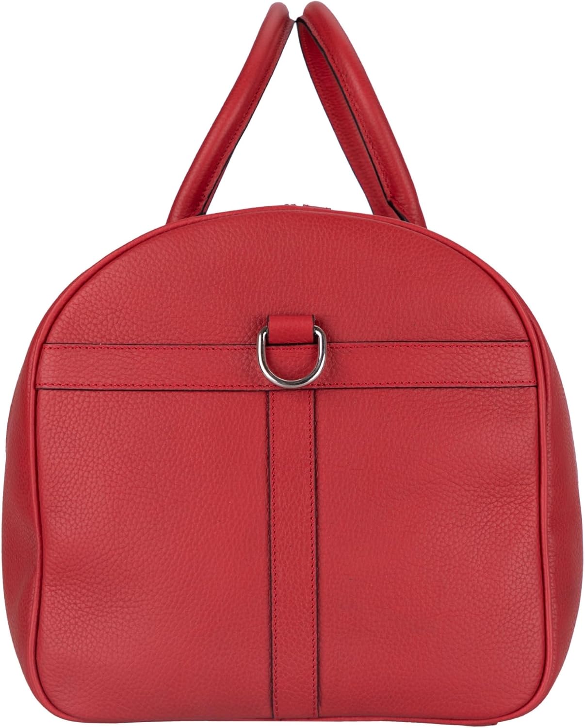 TORONATA Davis Leather Weekender Bag – Full Grain Genuine Leather Travel Duffel for Men & Women, Carry On Overnight Bag with Shoulder Strap, 18.5" x 10.6" x 10.6" (Red) - Image 4
