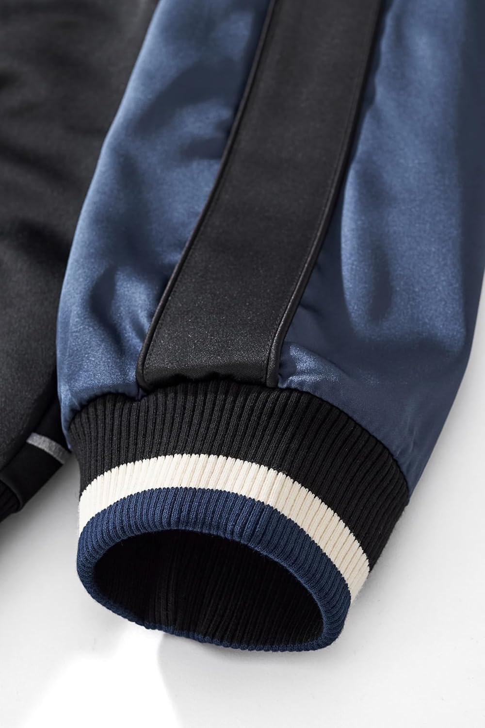 Satin Bomber Jacket Japanese Style Koi Carp Embroidery Streetwear Vintage Oversized Full-Zip Windbreaker for Men - Image 7