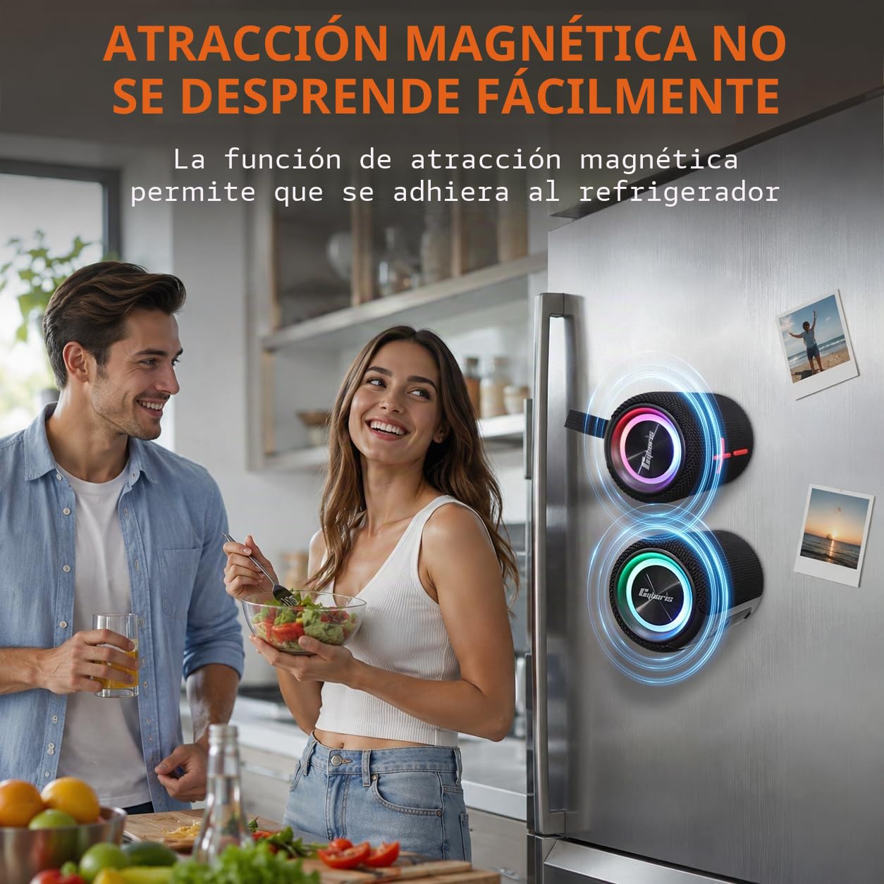 Altavoz Bluetooth 2 en 1 magnético Dual Splittable, IPX6 Waterproof Split Portable Wireless Speaker with 20W Loud Stereo Sound,Bluetooth V5.3, 24H Playtime, Multiple Pairing for Home,Outdoor or