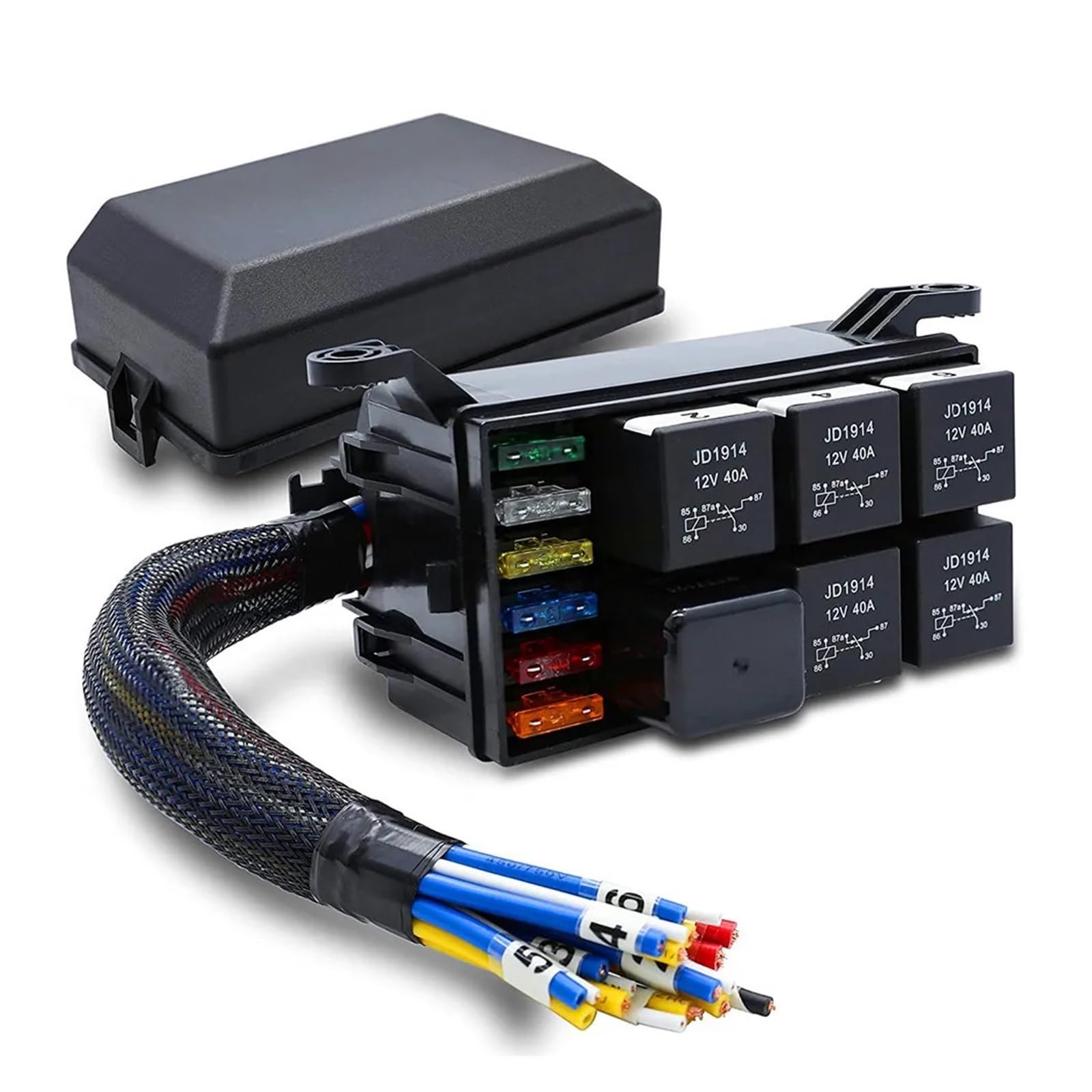 Boîte relais automobile 24V 40A porte-fusible ATC ATO universel pour circuit électrique camion