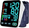 Monitor de Presión Arterial para Uso Doméstico, Monitor Automático de Brazo con Brazaletes de Dos Tamaños (9–17" y 13–21"), Pantalla LED Retroiluminada Grande con Memoria de 3x199 Lecturas, Blanco 1
