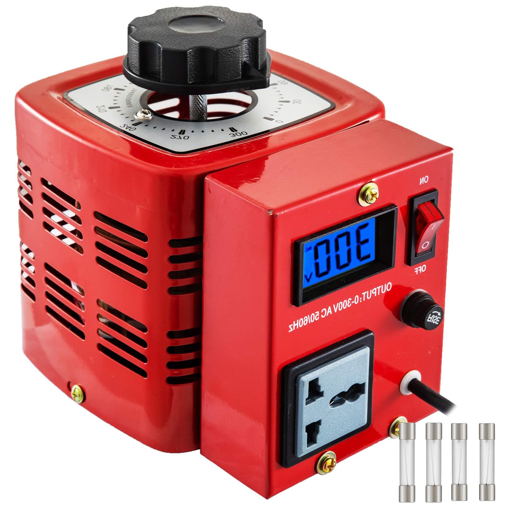 Transformator zmienny 0–300 V, regulator napięcia AC Przetwornik transformatorowy 500 VA–3000 VA Wbudowane zabezpieczenie przed przeciążeniem cewki miedzianej dla zasilacza Ekran LCD 3 KVA