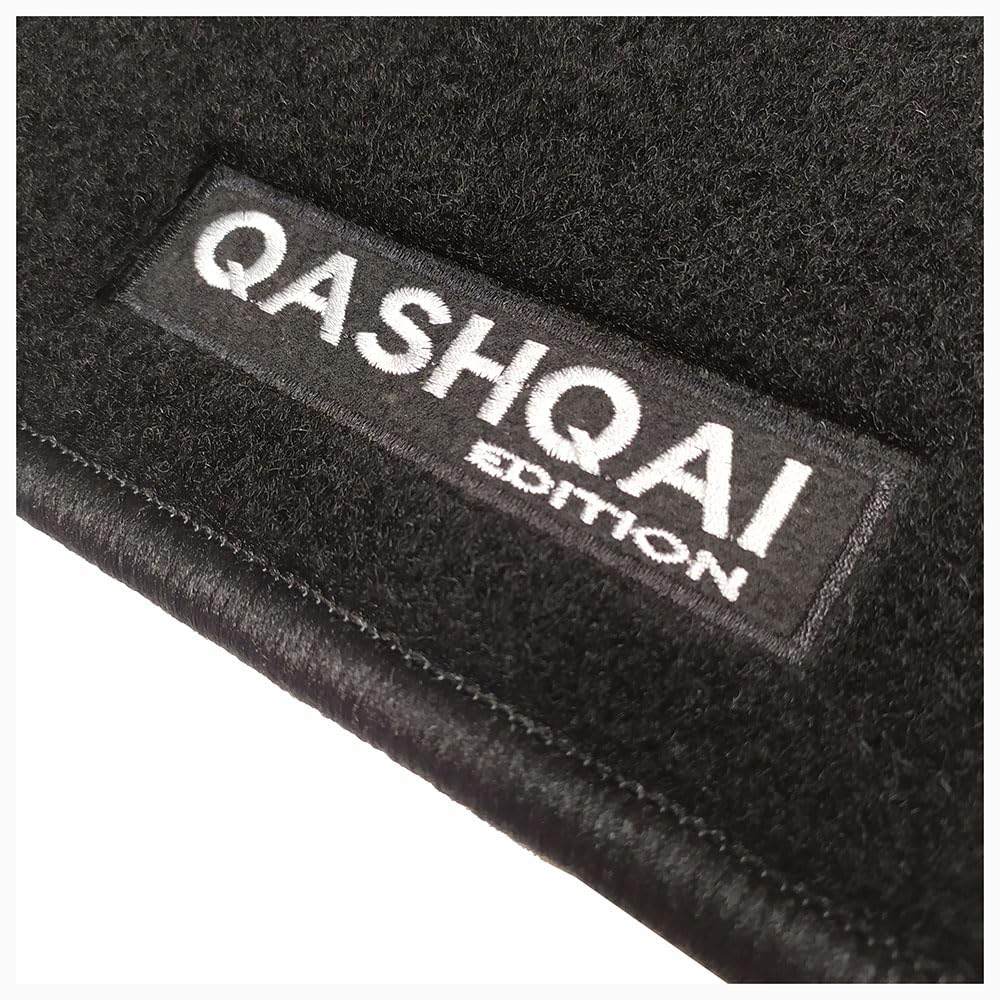 Car Lux AR07053 - Alfombras Alfombrillas en moqueta Velour con Logo a Medida para Qashqai III Desde 2021