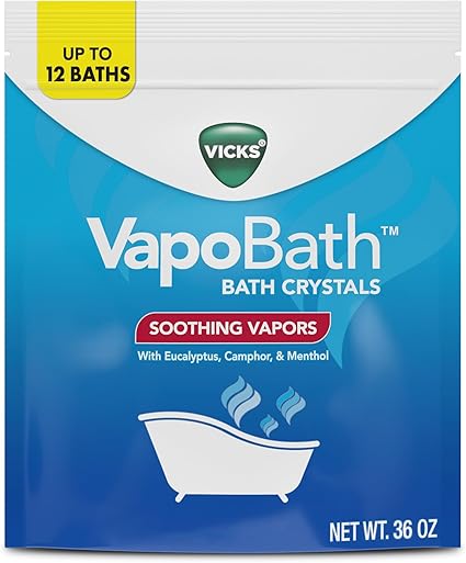 Amazon.com: Vicks VapoBath, Bath Salts, Bath Bomb, Non-Medicated Bath ...