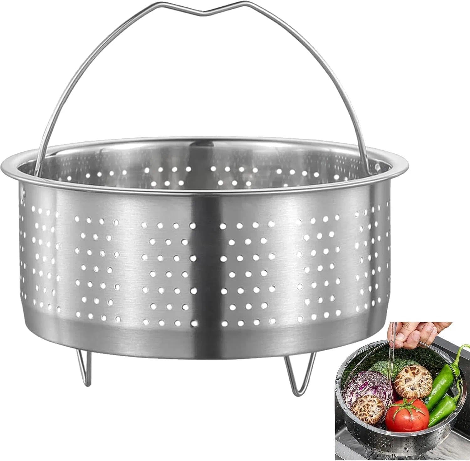 Steamer Basket,Stainless Steel Steamer Basket,Diameter 20cm