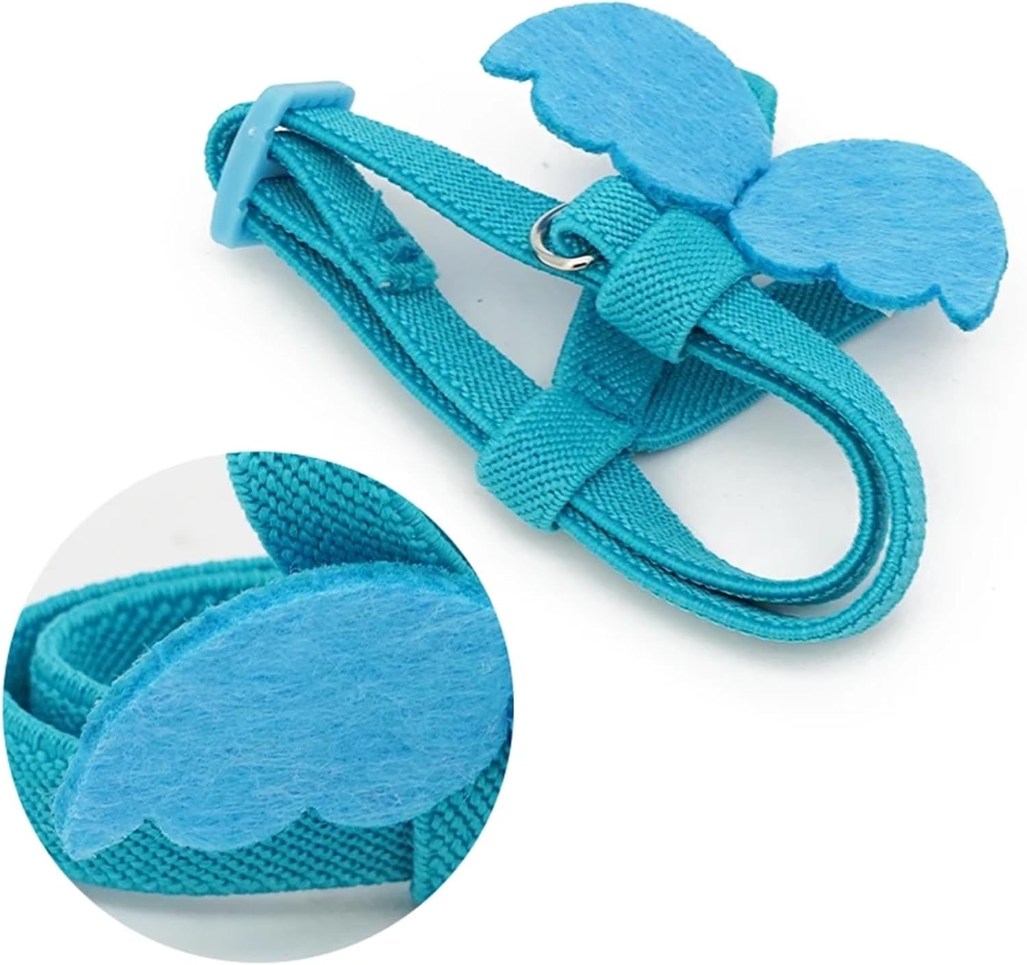 Bird Leash 8pcs Portable Bird Harness Leash - Elastic Adjustable Rope with Cute Wings for Parrot(Yellow)