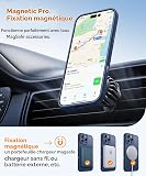 CANSHN Cover per iPhone 16 Pro Max(6.9"),[Camera Control] Supporto Magnetico Anello a 360°, [Protezione Completa Della Fotocamera], Custodia Traslucida Opaca Protettiva Sottile Antiurto,Blu Profondo - 7
