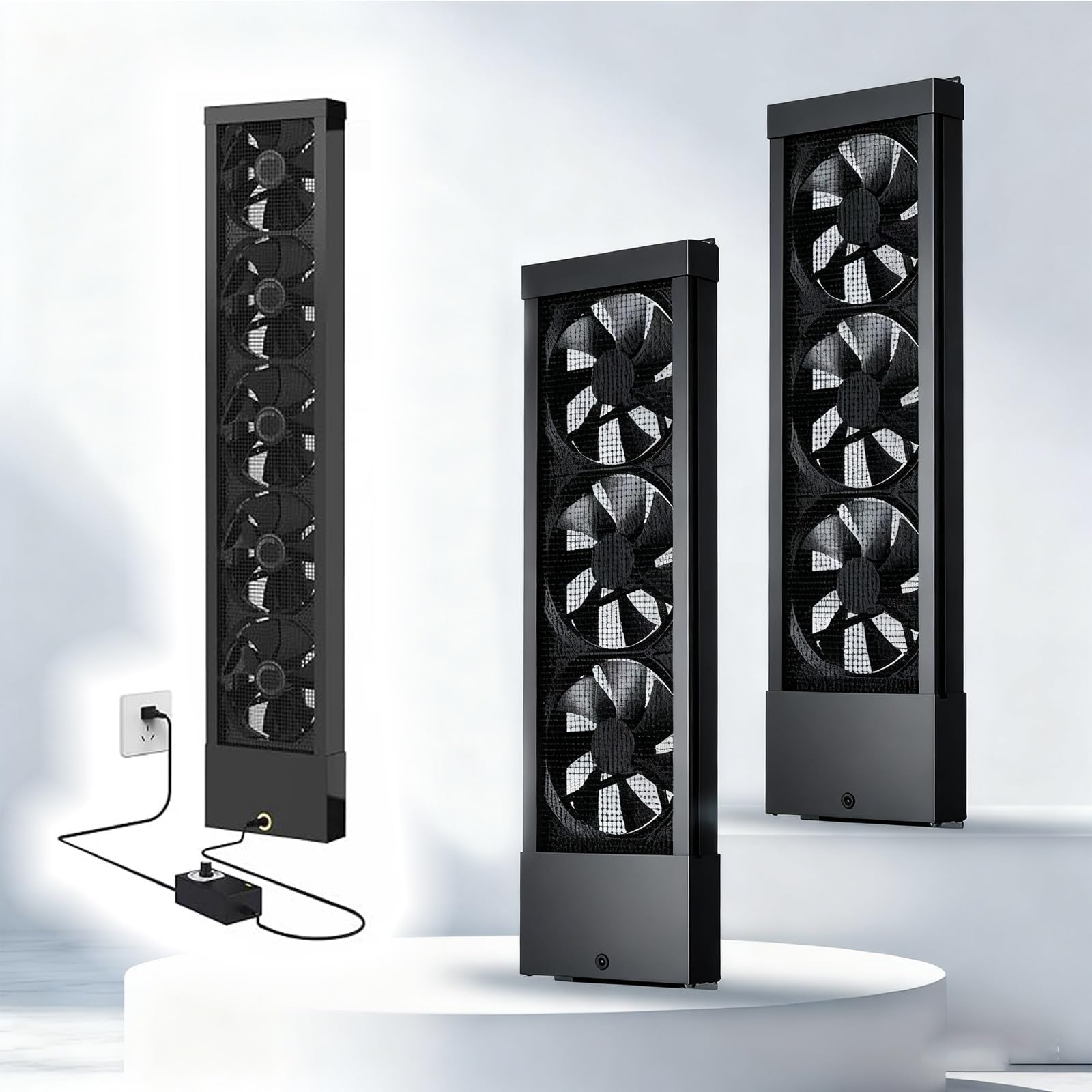 Ventilateur d'échappement vertical réglable pour aérer sans travaux les salles de jeux