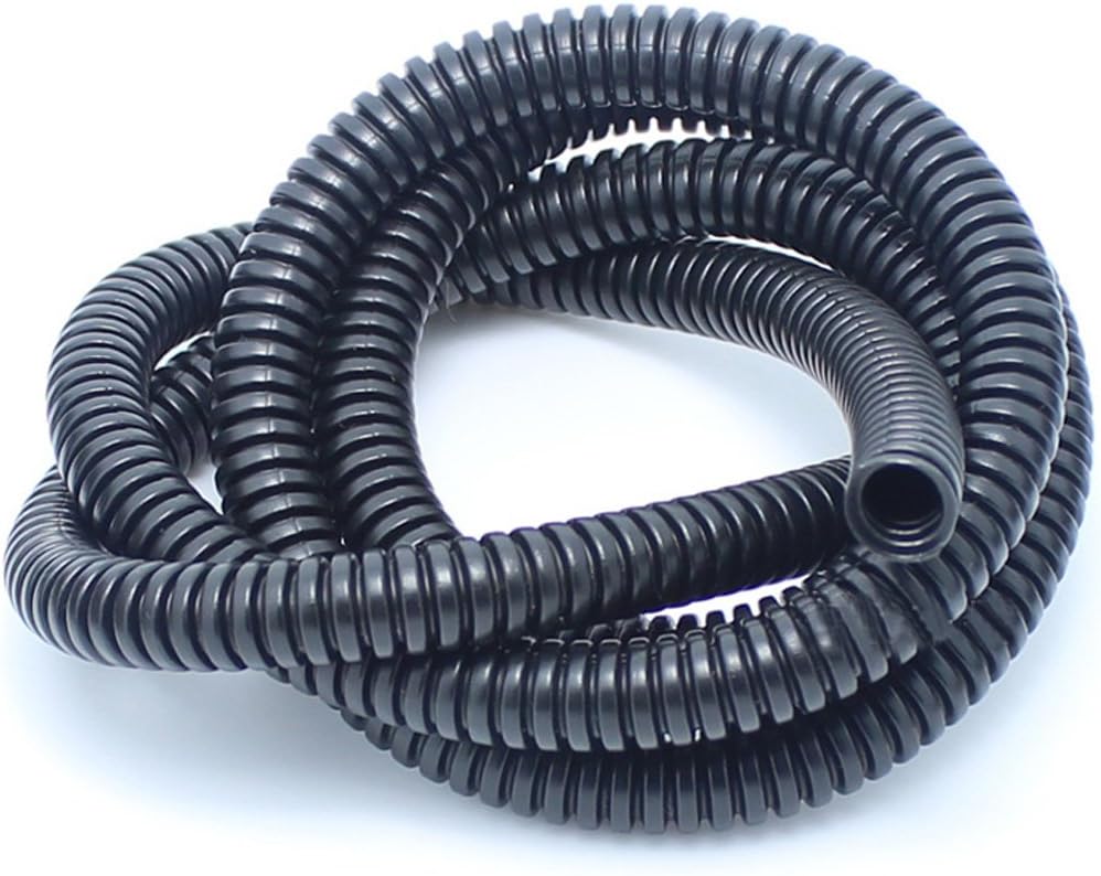 Black 15mm Width Split Loom Wire Flexible Tubing Conduit Hose Cover Car Cable Audio 6M Length
