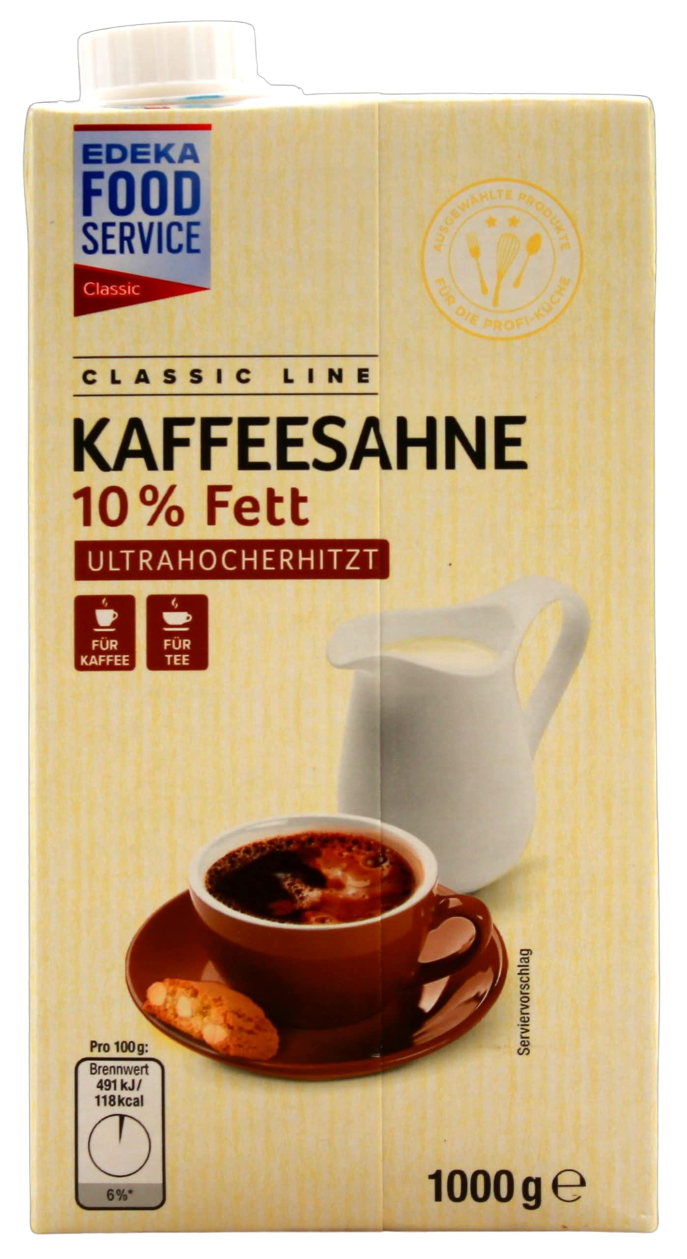 Classic Line Kaffeesahne 10% Fett, 12 x 1 kg