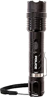 Police Aluminum Stun Gun for Self Defense 1158 – High Voltage Rechargeable with LED Flashlight, Compact & Heavy Duty – Personal Security for Women & Men