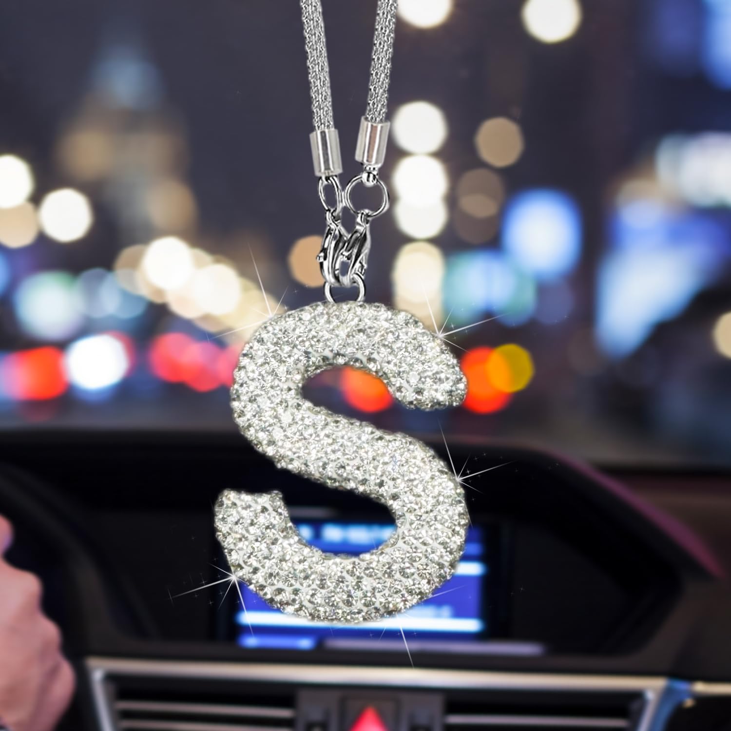 iplusmile Ciondolo Da Appendere Per Specchietto Retrovisore Auto Decorazione Forma Di Croce Elegante Accessorio Per Interni Facile Da Installare Versatile Per Auto e Casa