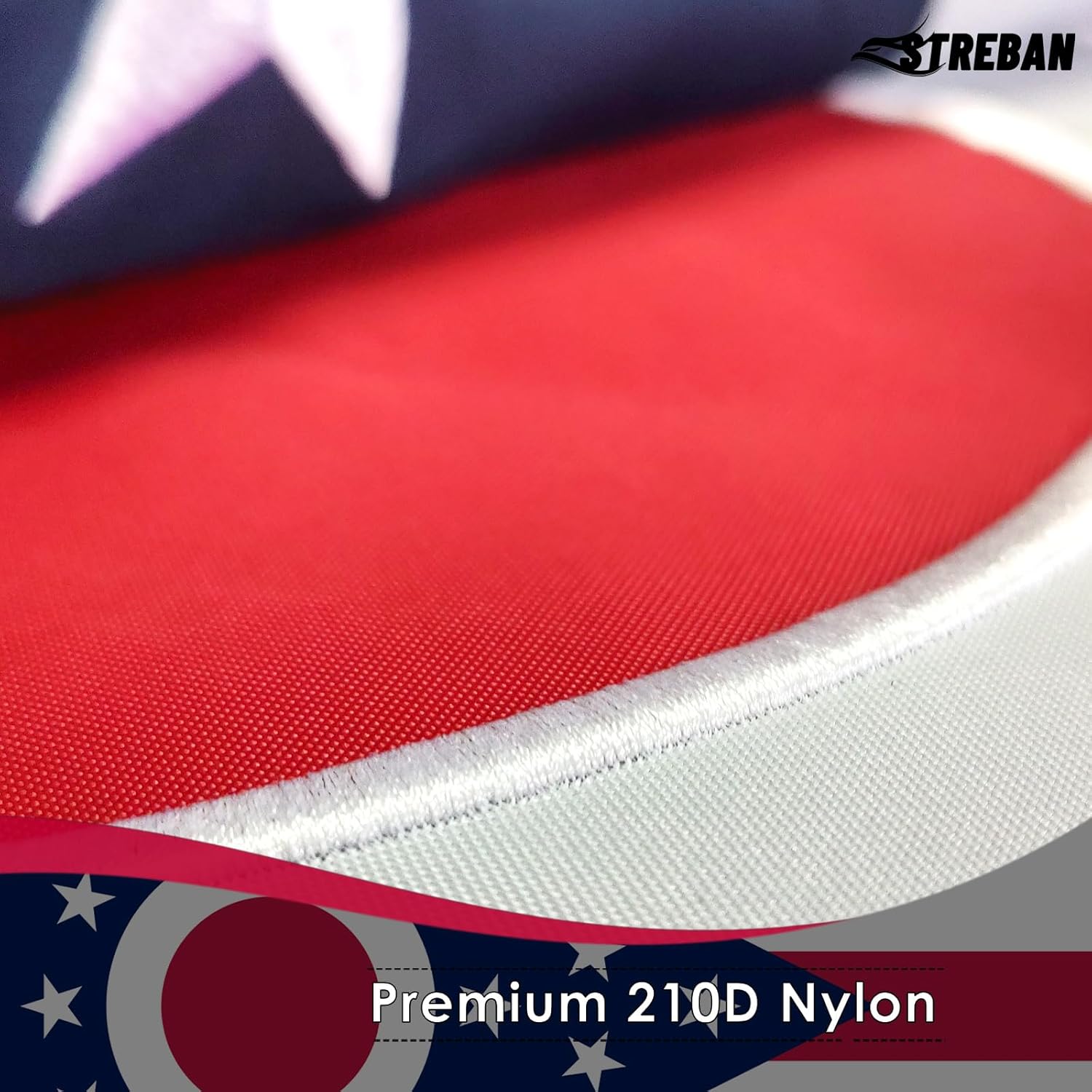 Ohio State Flag 3x5 - Embroidered Design OH Flag, Heavy Duty Polyester with Brass Grommets for Outdoor - Image 5