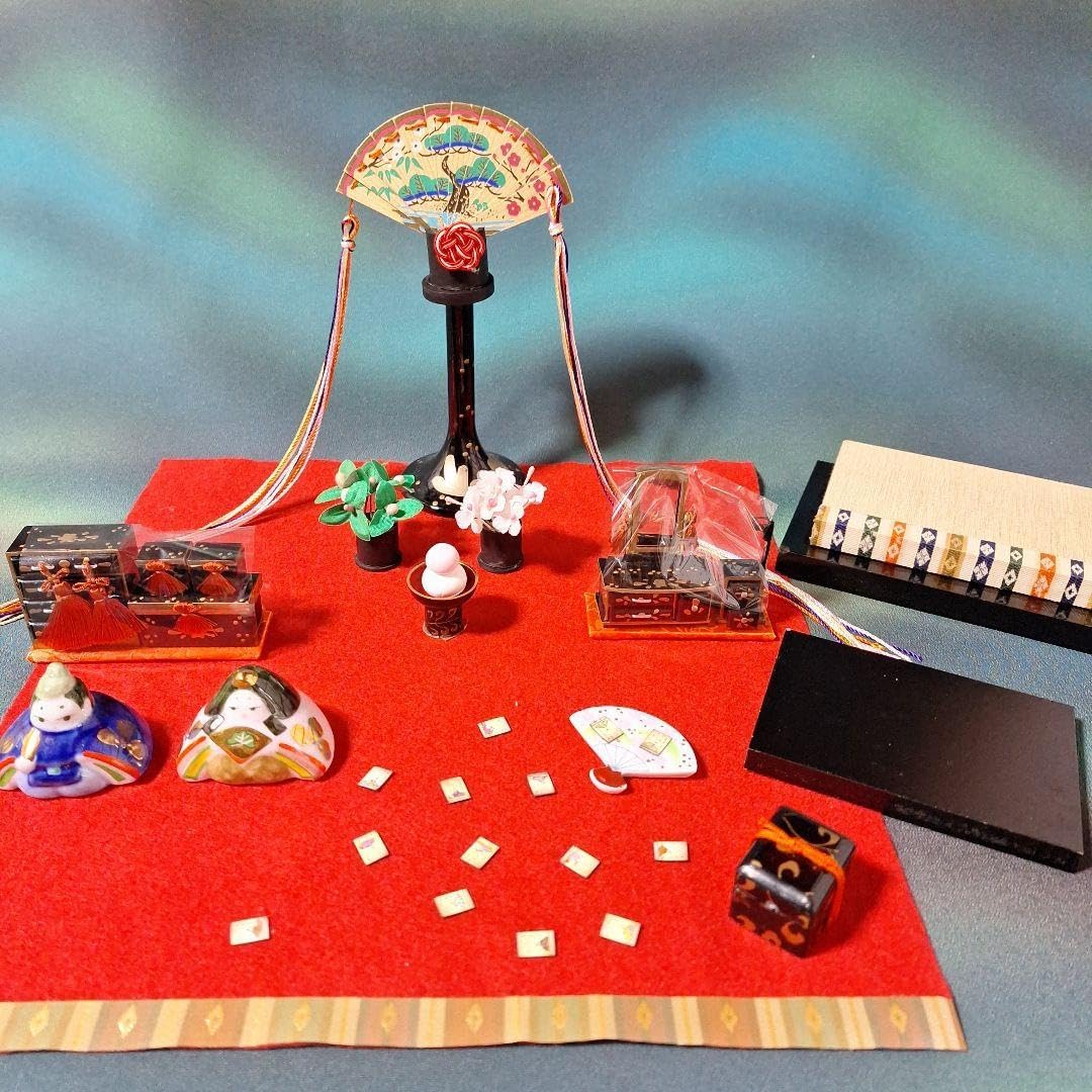 雛飾り雛道具お雛様ミニチュア雛セット 伝統的なひな祭り 7段飾り用 道具