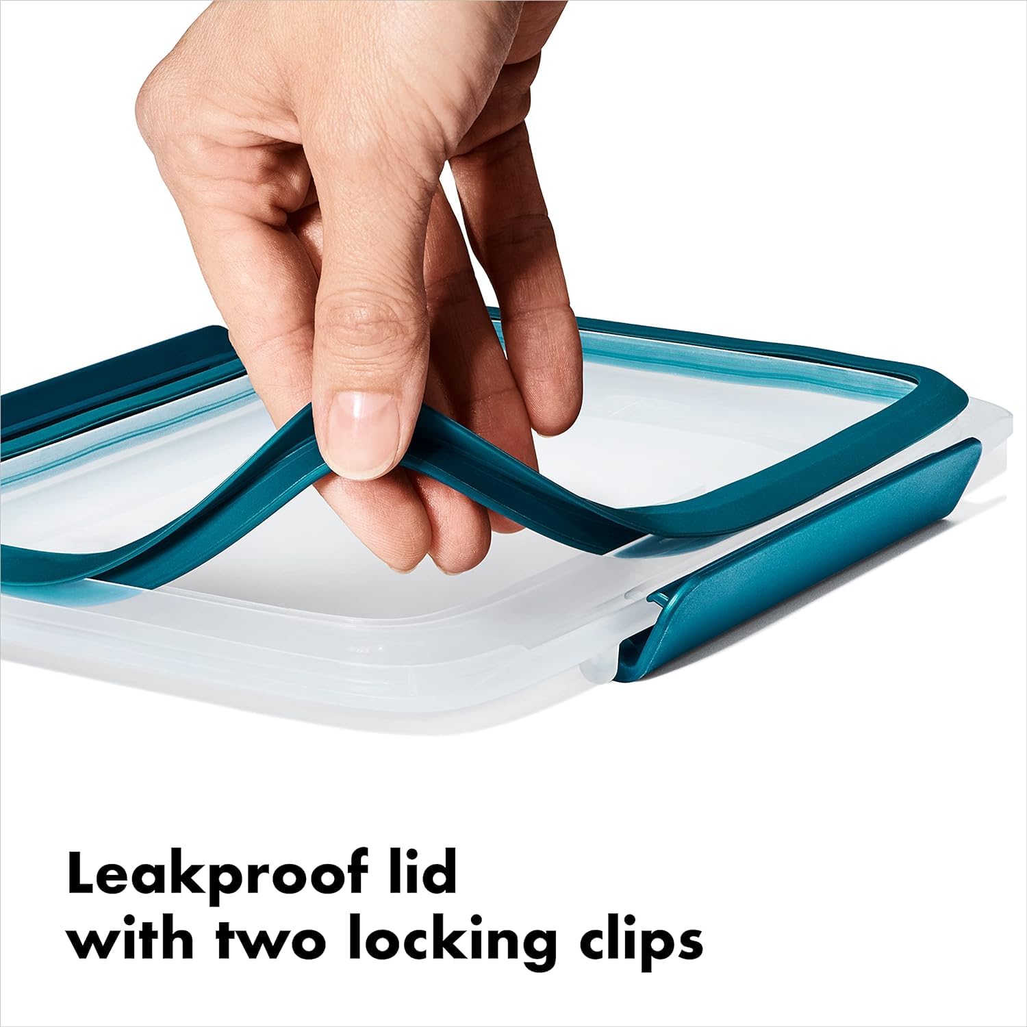 OXO Good Grips Prep & Go - Recipiente para sándwiches y sobras, 4,3 tazas/1,02 l, almacenamiento de alimentos a prueba de fugas para sándwiches y sobras, paquete de 4