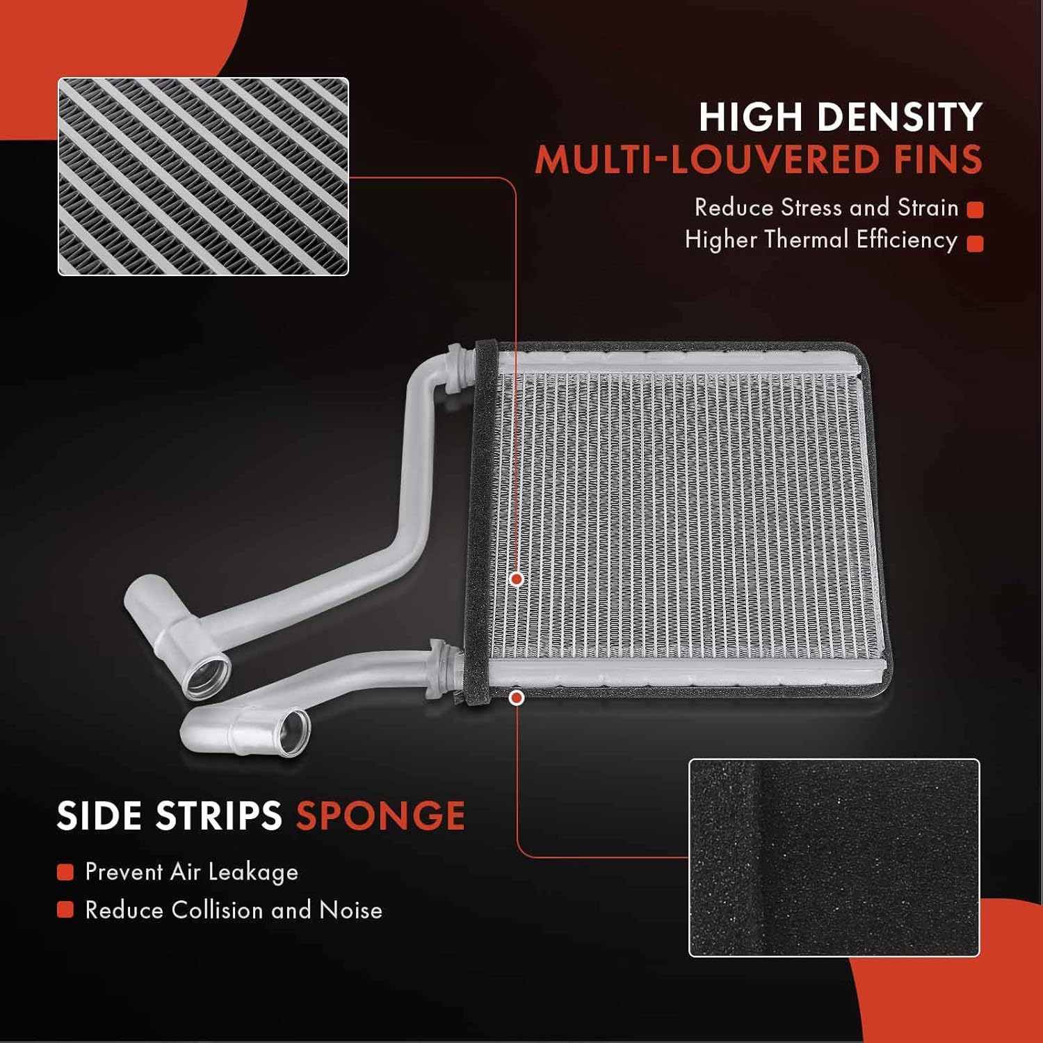A-Premium Rear HVAC Heater Core Compatible with Toyota Highlander 2008 2009 2010 2011 2012 2013, Sport Utility, To Oct/01/2012, Replace OE# 87107-0E030, 871070E030
