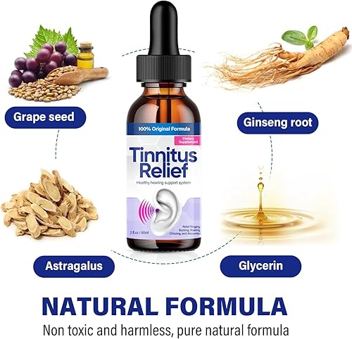 Miniatura 7 de Alivio de tinnitus para oídos zumbidos, fórmula herbaria natural, gotas de alivio para el oído, aceite de tinnitus alivia eficazmente el dolor de